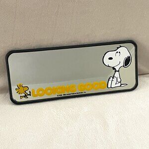 Vintage 1965 Snoopy & Woodstock Car Visor Mirror | Charles Schulz | Peanuts Gang